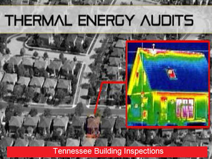 thermal image of building in neighborhood